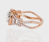 Introducing our exquisite diamond ring in a captivating rose gold polish, a timeless piece designed to add a touch of elegance to any occasion.(PGDR0437)