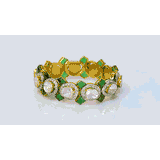 Discover fusion elegance with our bracelet featuring diamonds - (KMBR0118)