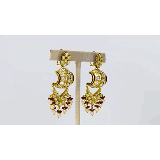 Timeless Traditional Hasli Style Necklace and Long Earring - (KMNE3410)