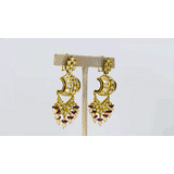 Timeless Traditional Hasli Style Necklace and Long Earring - (KMNE3410)