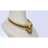 Timeless Traditional Hasli Style Necklace and Long Earring - (KMNE3410)