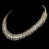 Elegant fusion-style flexible necklace adorned with dazzling diamond Polki, designed for a sleek and adjustable fit. - WDN1191