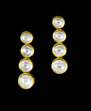 Stunning Round Uncut Diamond Necklace and Earring Pair - kmne3399