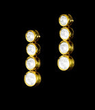 Stunning Round Uncut Diamond Necklace and Earring Pair - kmne3399