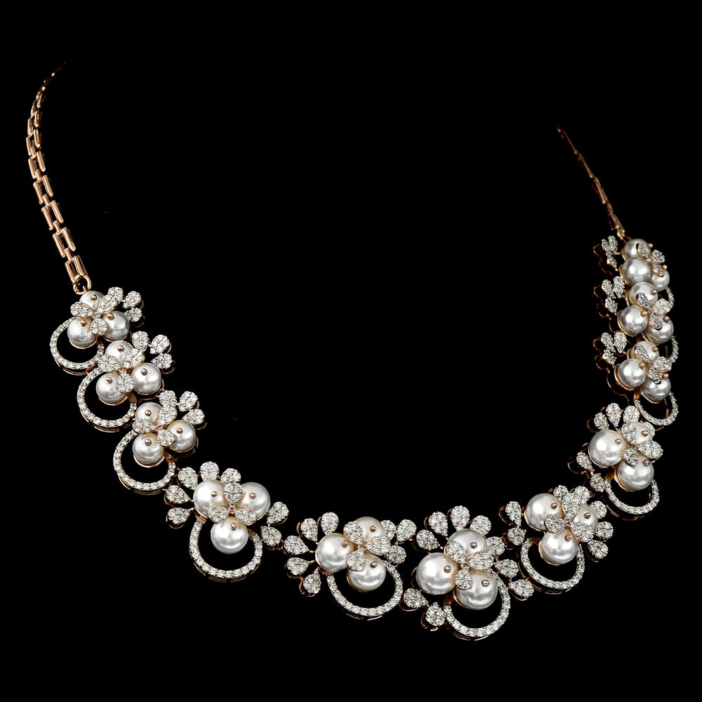 Exquisite designer necklace featuring lustrous pearls and dazzling diamonds, blending elegance with timeless charm. - PGDNE0131