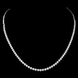 Sleek and elegant single-line diamond chain necklace, featuring timeless sophistication and sparkling brilliance. - PGDNE0135
