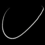 Sleek and elegant single-line diamond chain necklace, featuring timeless sophistication and sparkling brilliance. - PGDNE0135