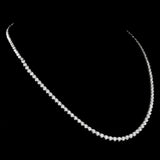 Sleek and elegant single-line diamond chain necklace, featuring timeless sophistication and sparkling brilliance. - PGDNE0135