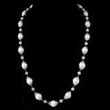 Exquisite necklace featuring radiant gold, dazzling diamonds, and luxurious South Sea pearls. - WDN1204