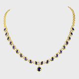 Elegant kyanite and diamond sleek design necklace, featuring a perfect blend of modern sophistication and timeless charm. - PGDNE0140