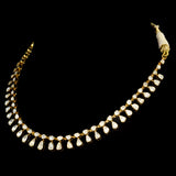 Elegant and delicate necklace featuring sparkling diamond Polki, exuding timeless charm and sophistication. - WDN1189