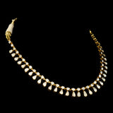 Elegant and delicate necklace featuring sparkling diamond Polki, exuding timeless charm and sophistication. - WDN1189