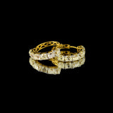 Graceful and timeless, this mutual cut diamond Bali earring pair exudes brilliance and elegance—perfect for adding a refined sparkle to any ensemble.(GDE0441)