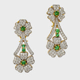 Exquisite emerald and diamond necklace set, Let your inner radiance shine through the allure of precious gemstones.(GDNE0457)