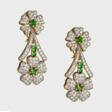 Exquisite emerald and diamond necklace set, Let your inner radiance shine through the allure of precious gemstones.(GDNE0457)