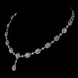 Adorn yourself with elegance and sophistication with our Mutual Cut Diamond and Diamond Round Necklace and Earring Pair - (GDNE0485)