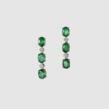 Emerald Elegance Necklace Set A timeless single-line necklace featuring vivid oval emeralds and brilliant diamonds, paired with elegant matching earrings for effortless luxury and refined everyday glamour.(GDNE0544)