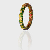 Discover the artistry of tradition with our Multi-Color Enameled Kada adorned with Diamond Polki - (KMB0573)