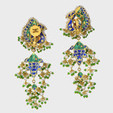 Elevate your elegance with our exquisite pair of traditional long earrings. - (KME2197)