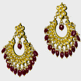 Step into timeless elegance with our exquisite traditional evergreen chandbali earrings. - (KME2213)