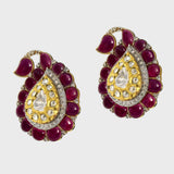 Discover the perfect fusion of elegance and luxury with our exquisite tops, featuring uncut diamonds, brilliant diamond rounds, and vibrant ruby cabs.(KME2238)