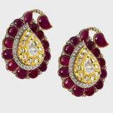 Discover the perfect fusion of elegance and luxury with our exquisite tops, featuring uncut diamonds, brilliant diamond rounds, and vibrant ruby cabs.(KME2238)