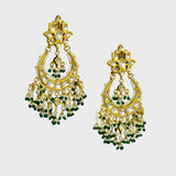Graceful Chandbali Elegance: Adorn yourself with our exquisite long earrings - (KME2307)