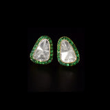 Bold Diamond Polki tops surrounded by vibrant emeralds, beautifully blending timeless heritage, refined elegance, and everyday luxury for every occasion.(KME2532)