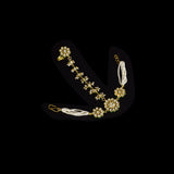 Royal Diamond Polki Hathphool Grace your hands with a single-ring diamond polki hathphool, adorned with delicate pearl strands for timeless elegance and regal traditional charm.(KMHP0014)