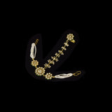 Royal Diamond Polki Hathphool Grace your hands with a single-ring diamond polki hathphool, adorned with delicate pearl strands for timeless elegance and regal traditional charm.(KMHP0014)
