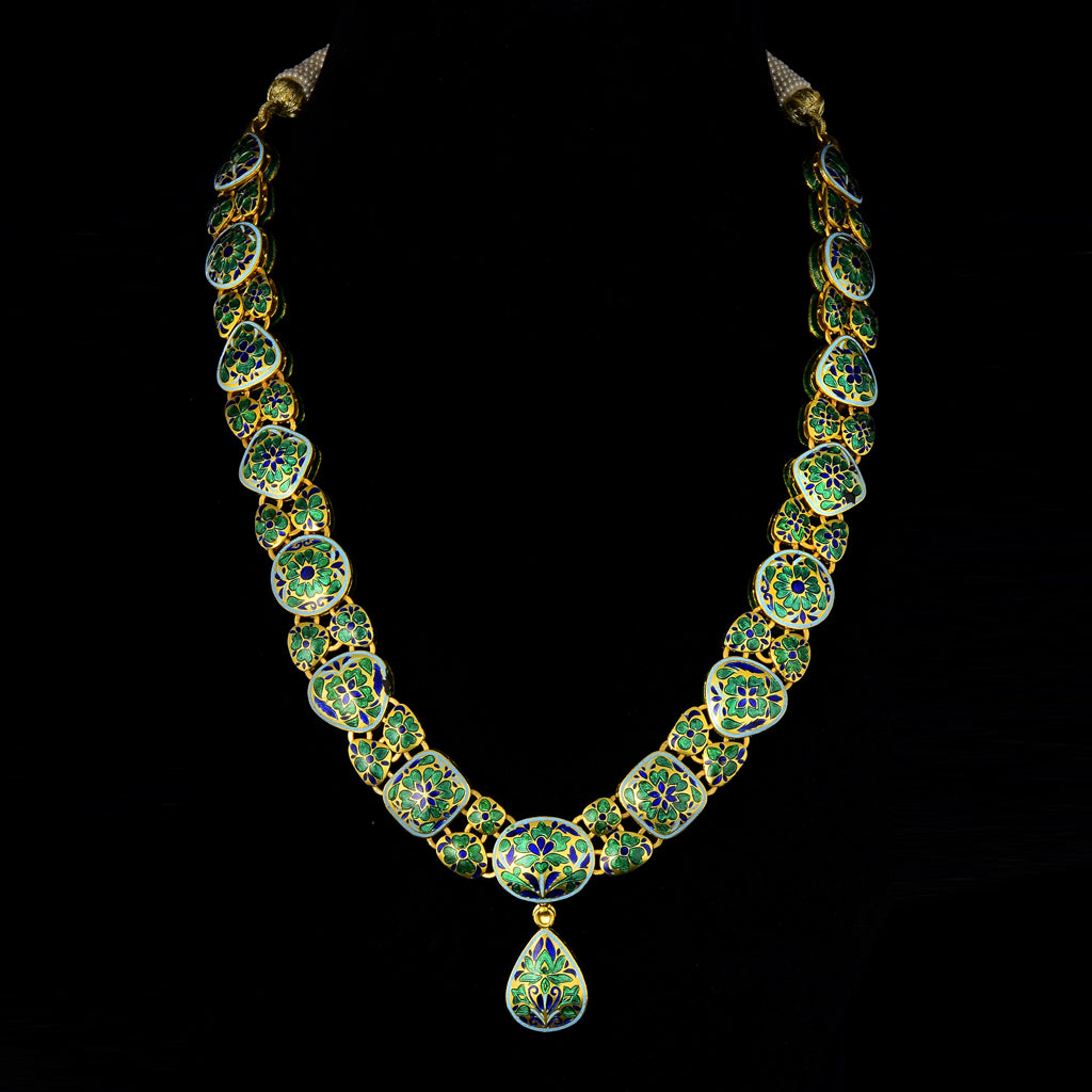 Necklace with Uncut Polki Diamond-KMNE2860