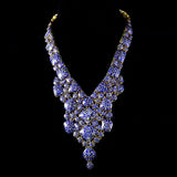 Big Uncut Diamond Necklace and Earring Pair - KMNE3292