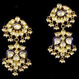 Blue Meena Necklace and Earring Pair - KMNE3402+KME2286