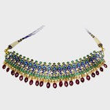 Indulge in timeless sophistication with our semi-choker necklace and earring pair - (KMNE3435)