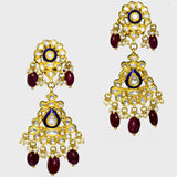 Indulge in timeless sophistication with our semi-choker necklace and earring pair - (KMNE3435)