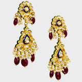 Indulge in timeless sophistication with our semi-choker necklace and earring pair - (KMNE3435)