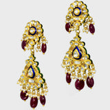 Indulge in timeless sophistication with our semi-choker necklace and earring pair - (KMNE3435)