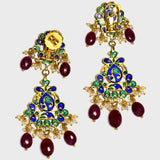 Indulge in timeless sophistication with our semi-choker necklace and earring pair - (KMNE3435)