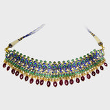 Indulge in timeless sophistication with our semi-choker necklace and earring pair - (KMNE3435)