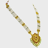 Discover opulent elegance with our long patrihaar type necklace and earring pair - (KMNE3448)