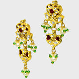 Discover opulent elegance with our long patrihaar type necklace and earring pair - (KMNE3448)