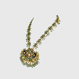 Celebrate tradition with this vibrant multi-color enameled long necklace and earring pair, adorned with uncut diamonds and pearls. Featuring intricate fish design links and a majestic peacock pendant. (KMNE3605)