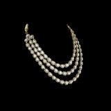 Discover versatile elegance with this fusion-style 3-line necklace and earring pair, featuring dazzling uncut and round diamonds. Each line is detachable, allowing you to wear it three unique ways—perfect for every occasion and mood.(KMNE3606)