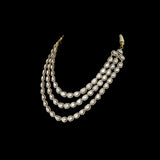 Discover versatile elegance with this fusion-style 3-line necklace and earring pair, featuring dazzling uncut and round diamonds. Each line is detachable, allowing you to wear it three unique ways—perfect for every occasion and mood.(KMNE3606)