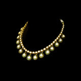 Elegance redefined with this stunning necklace, featuring uncut diamond Polki and graceful pear-shaped drops. A timeless design that captures the essence of luxury, perfect for weddings, festivities.(KMNE3617)