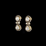 Fusion Diamond Polki Necklace Set A graceful fusion necklace paired with elegant earrings, featuring statement diamond polki, brilliant round diamonds, and contemporary craftsmanship for timeless sophistication and versatile luxury wear.(KMNE3740)