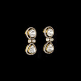 Fusion Diamond Polki Necklace Set A graceful fusion necklace paired with elegant earrings, featuring statement diamond polki, brilliant round diamonds, and contemporary craftsmanship for timeless sophistication and versatile luxury wear.(KMNE3740)