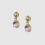 Fusion Diamond Polki Kunzite Necklace Set Elegant fusion necklace set featuring diamond polki, radiant round diamonds, vibrant kunzite gemstones, and pearl-accented chain, paired with matching earrings for contemporary sophistication.(KMNE3768)