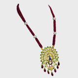 Elegant Pendant with Peacock Design at the Center - (KMPE1286)