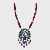 Elegant Pendant with Peacock Design at the Center - (KMPE1286)